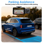 Car Dash Cam 3 Channel with Infrared Night Vision (4 IR Lights/Per Side), 1080P Front & 480P Inside/Rear Cameras, Parking Reverse Image & Motion Detection for 24H Security