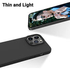 Entronix Bundle Compatible with iPhone 12 - Liquid Silicone Case, 1 Clear Screen Protector & 1 Camera Lens Protector