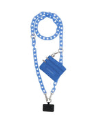 Women's Ice Chain & Pouch Phone Strap In Blue