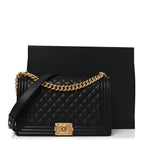 Caviar Quilted New Medium Boy Flap Black