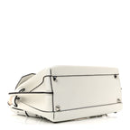 Grained Calfskin Medium Milla Convertible Backpack White Flake