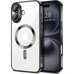 Entronix [Magnetic] Case Compatible with iPhone 16 - [Clear Back] Luxury Glossy Cover