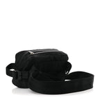 Nylon Jacquard Check Belt Bag Black