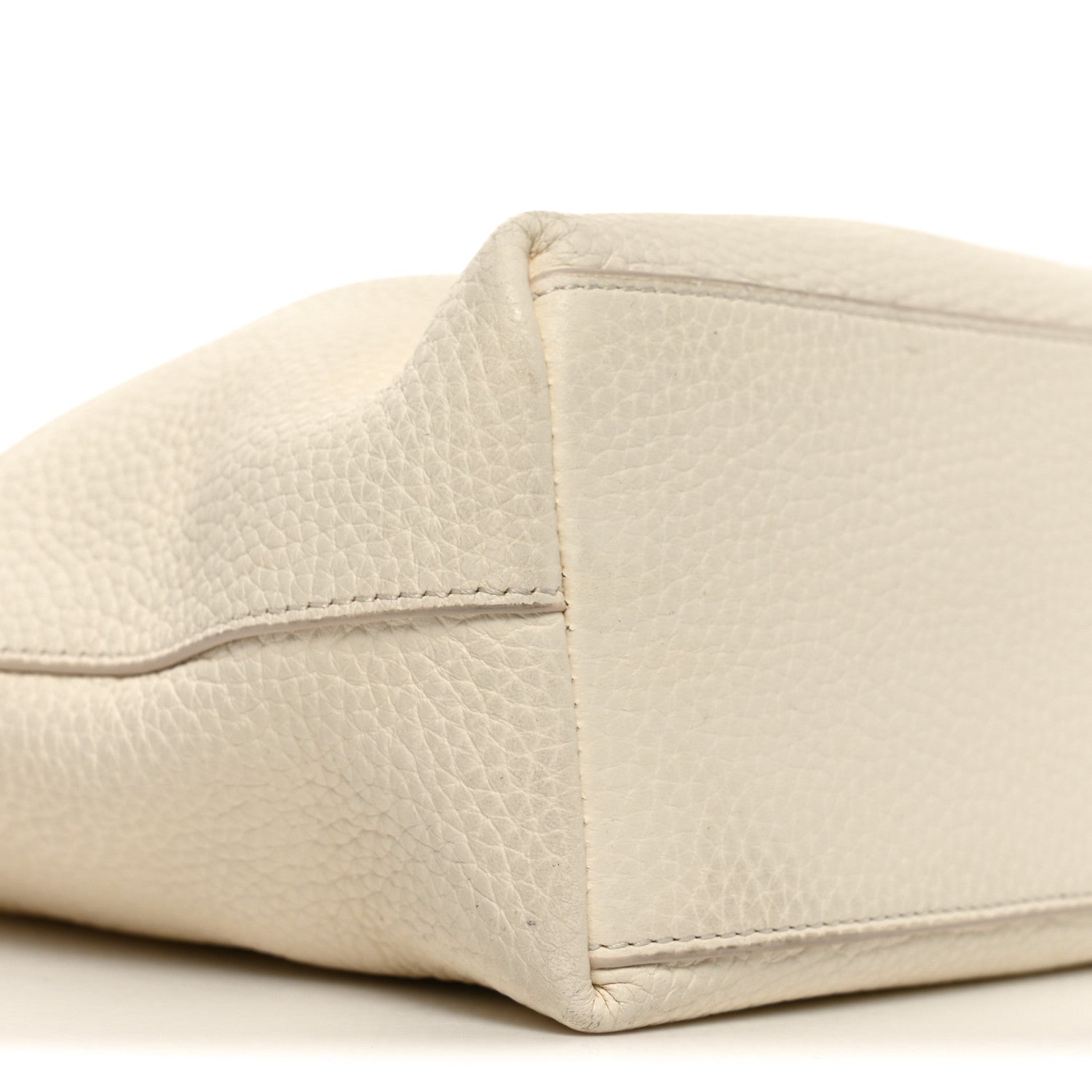 Grained Calfskin Medium Portfolio Tote Ivory