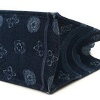 Denim Flowers Embroidered Medium Book Tote Blue