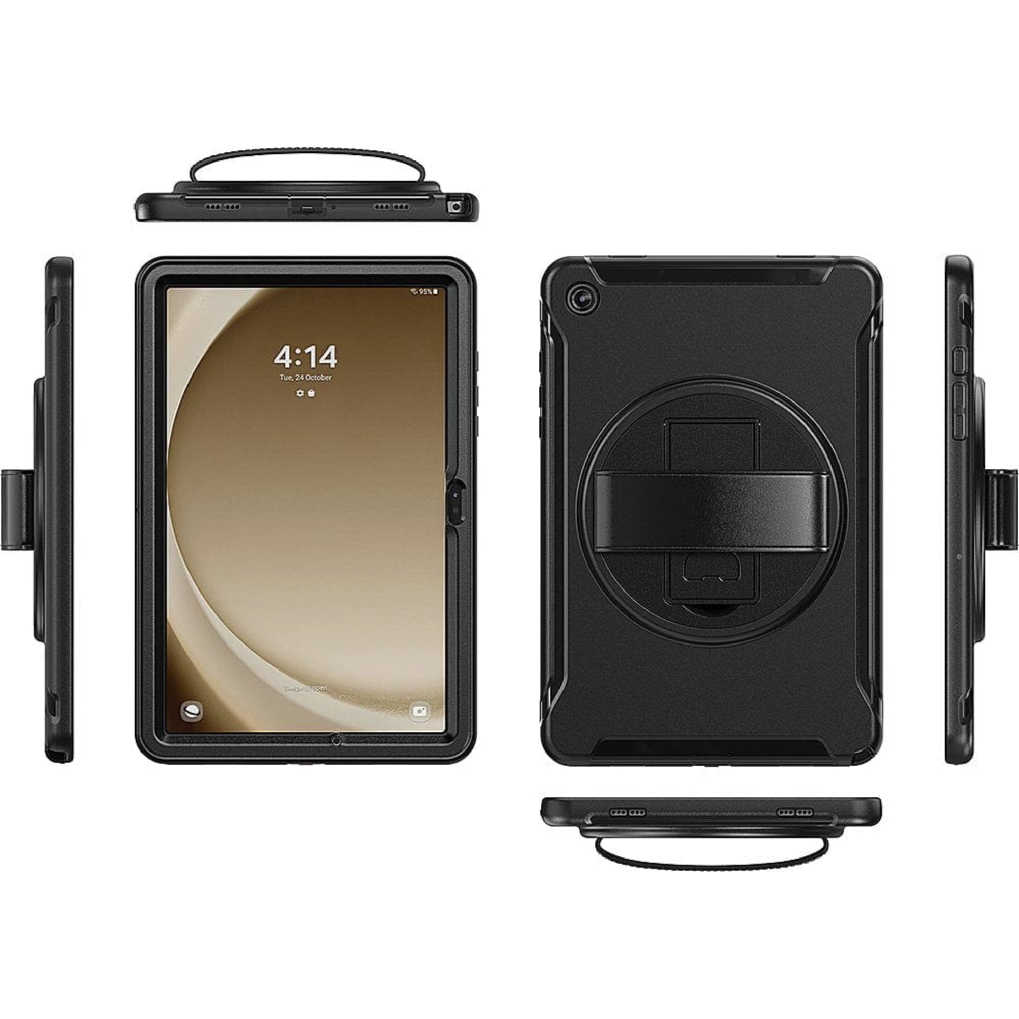 SAHARA - Protection Hand Strap Series Case for Samsung Galaxy Tab A9+ - Black