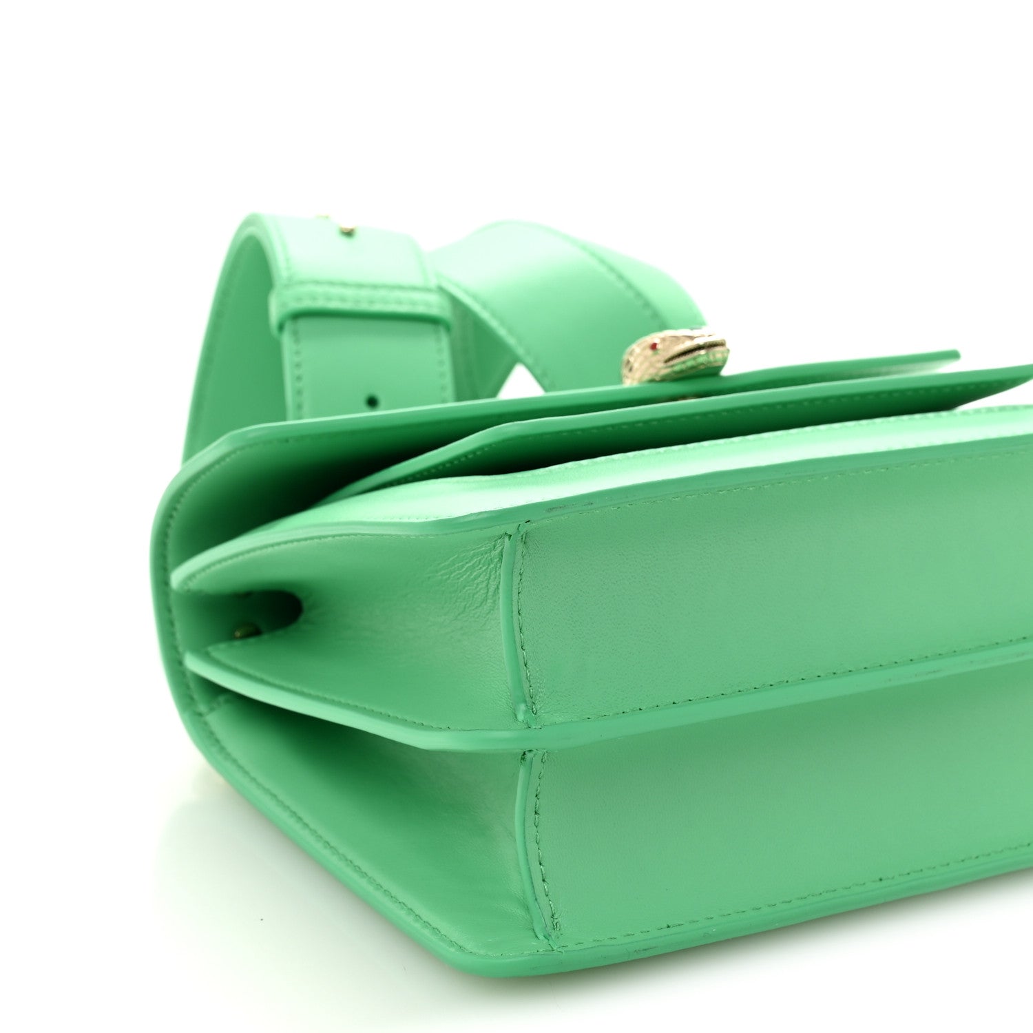 Calfskin Serpenti Forever Maxi Chain Crossbody Bag Green
