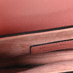 Grained Calfskin Mini Saddle Bag Pink