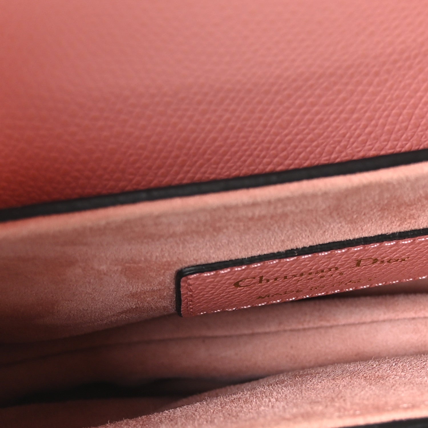 Grained Calfskin Mini Saddle Bag Pink