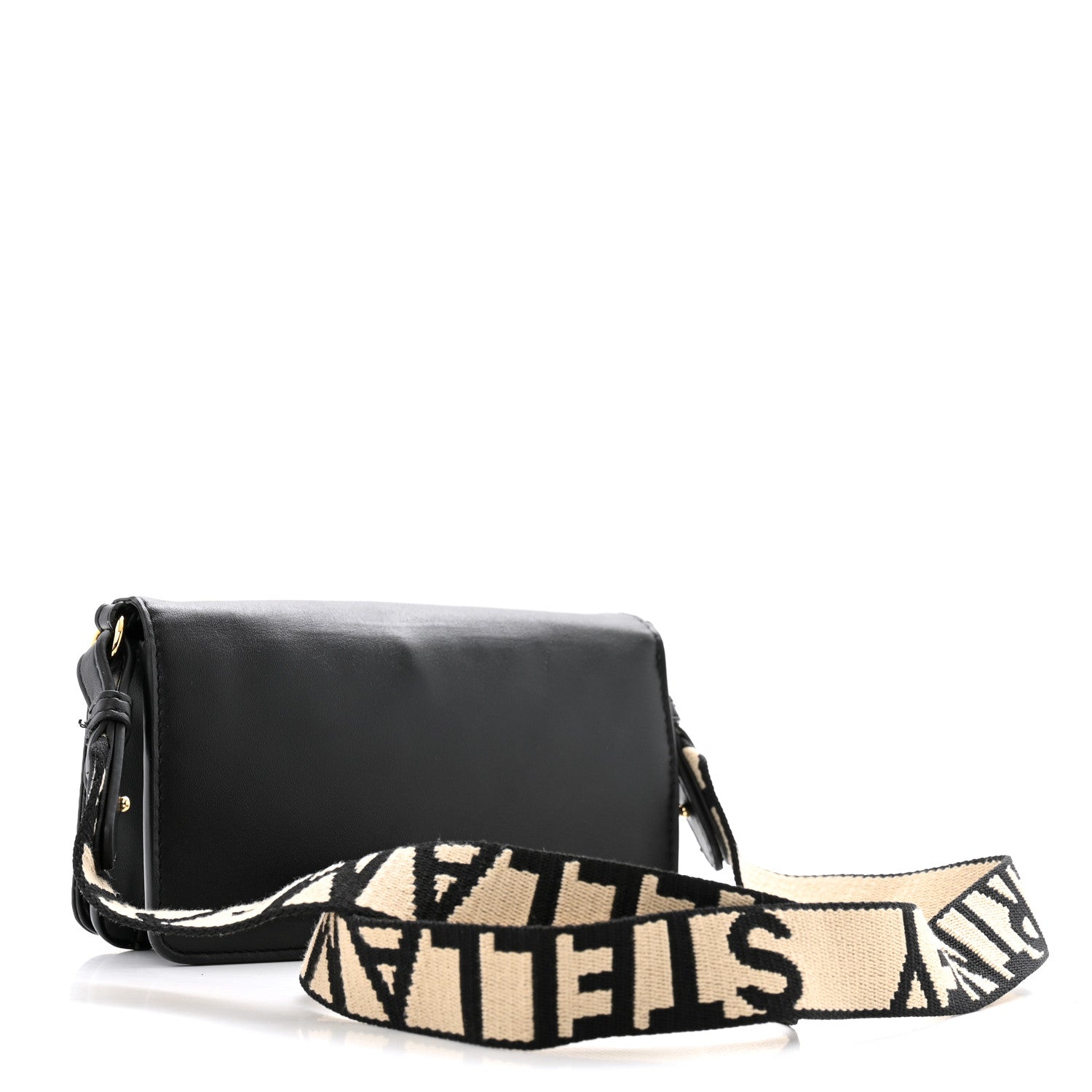 Eco Alter Nappa Perforated Logo Mini Crossbody Bag Black