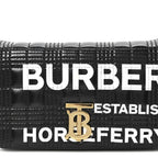 Patent Quilted Horseferry Print Lola Bum Bag Black