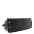Vitello Dolce Shiny Nappa Plexglass Granite Medium Peekaboo Iconic Satchel Black