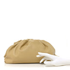 Smooth Butter Calf The Pouch Oversized Clutch Tapioca