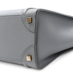 Baby Drummed Calfskin Micro Luggage Kohl