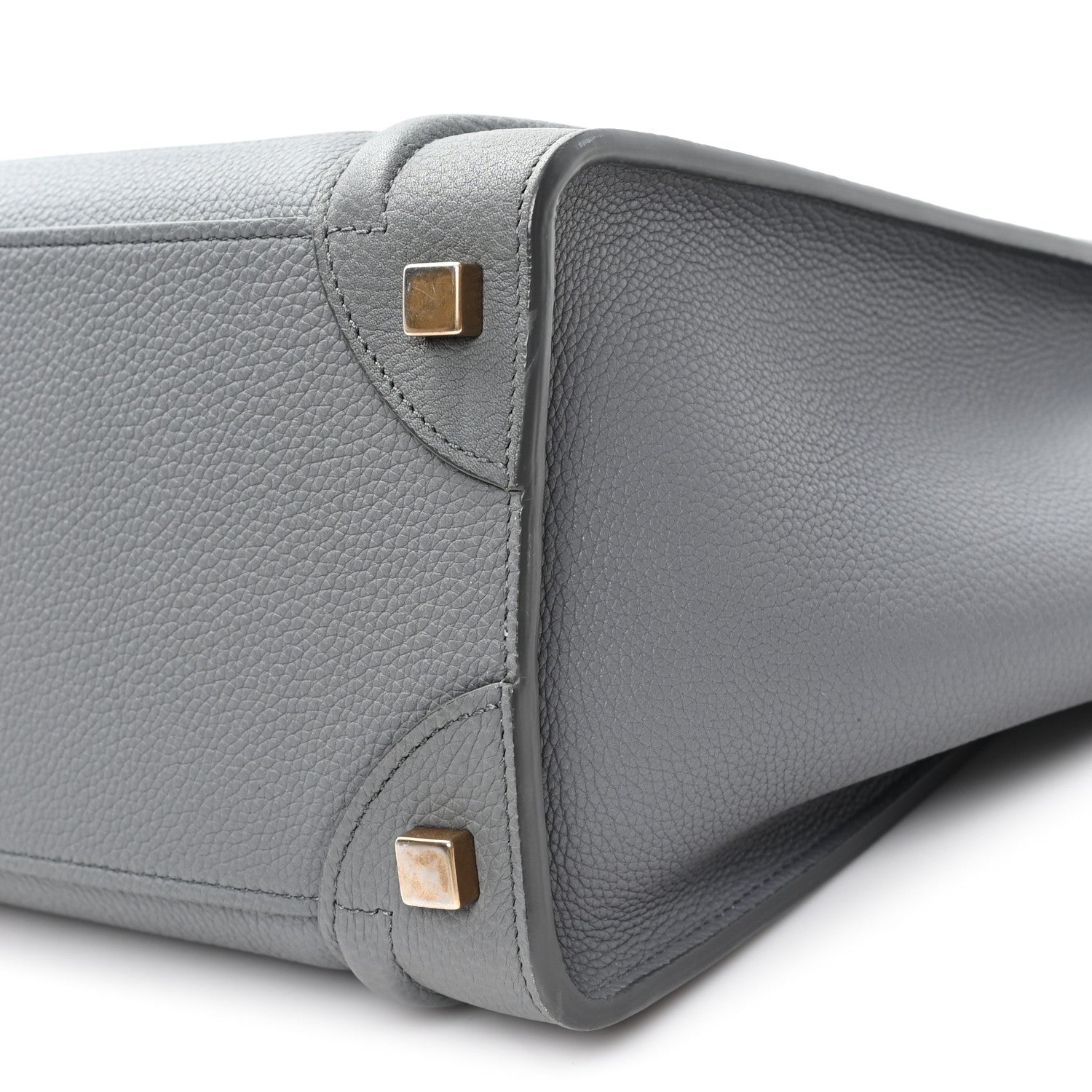 Baby Drummed Calfskin Micro Luggage Kohl