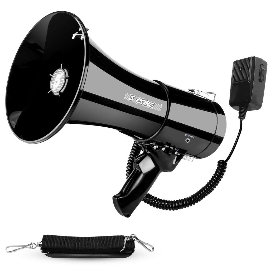 Megaphone 50W Bluetooth Rechargeable Portable Bullhorn 1100 Yard - ECO