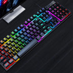 Gaming Usb Luminous Wired Keyboard Floating Manipulator with Mouse