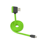 Reiko Micro Usb Piggyback Flat Liberator Usb Cable 3.2Ft In Green