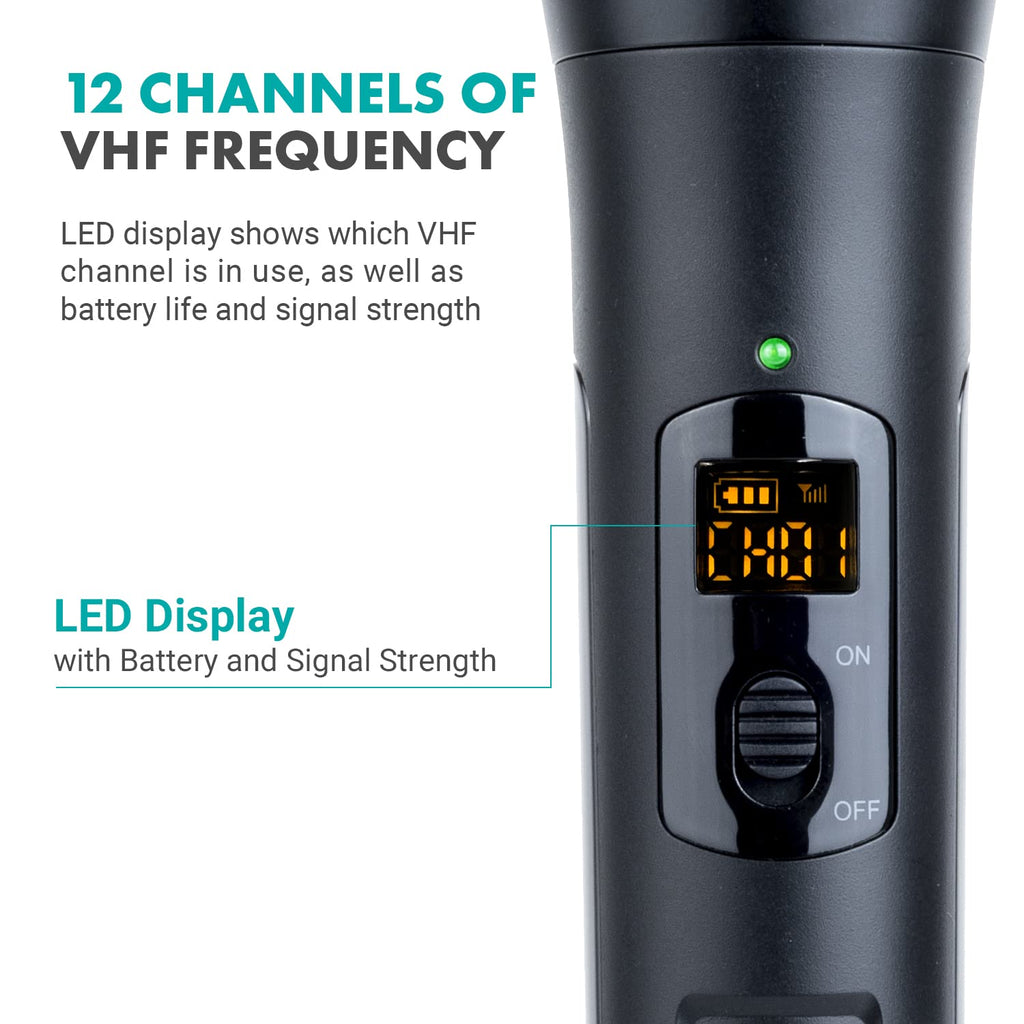 Movo WMX-7-TH-RX VHF Handheld Wireless Microphone System for Cameras