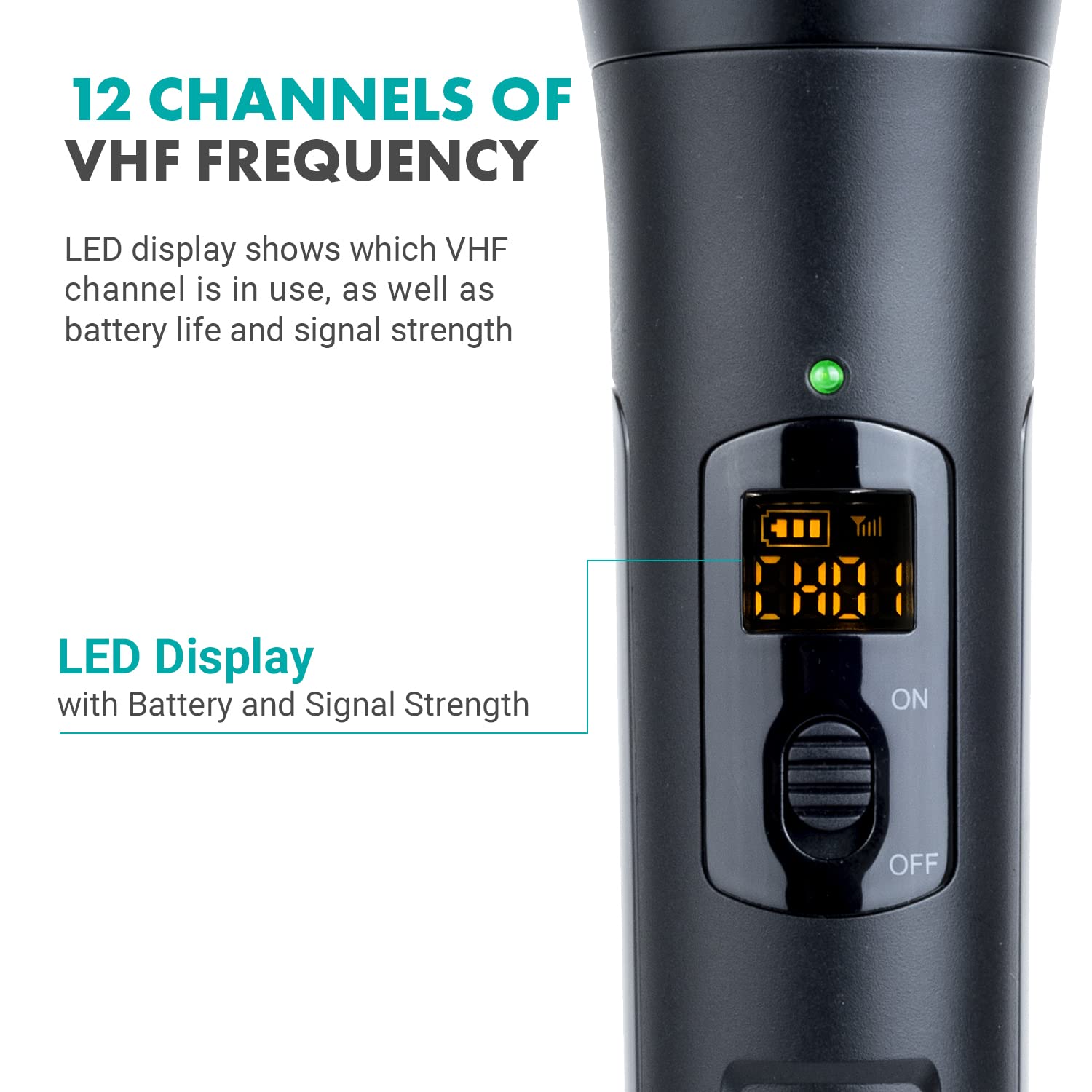 Movo WMX-7-TH-RX VHF Handheld Wireless Microphone System for Cameras