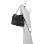 Lambskin Matelasse Monogram Large Jamie 4.3 Black