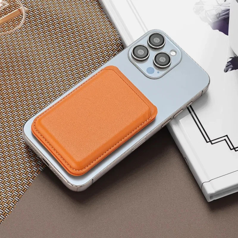 Entronix Leather Magnetic Wallet Attachment for MagSafe & Magnetic Phone Cases – Slim Card Holder Phone Accessory