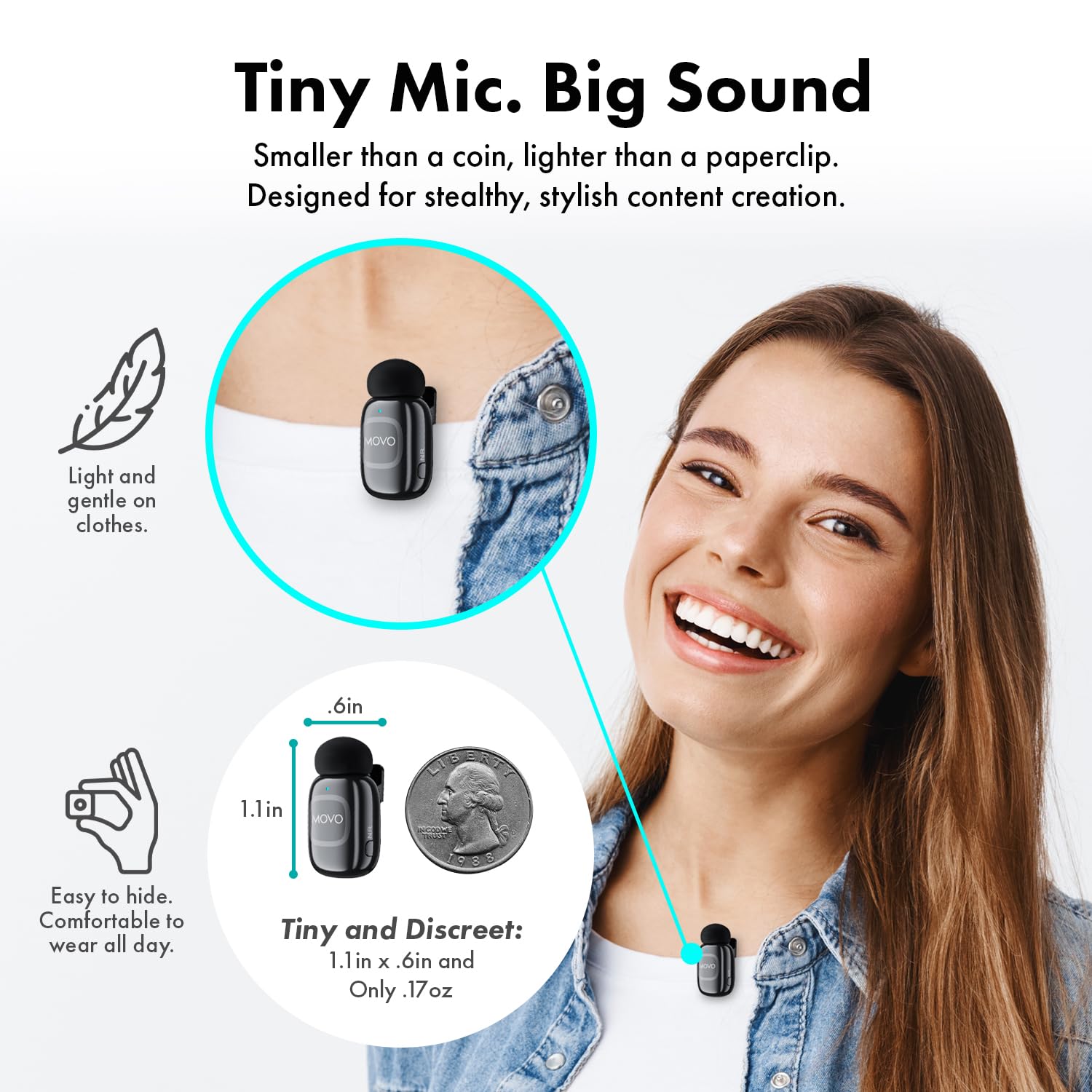 Movo NanoMic-L Lightning Wireless Mic With Handle