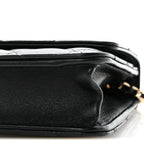 Lambskin Quilted Trendy CC Wallet On Chain WOC Black