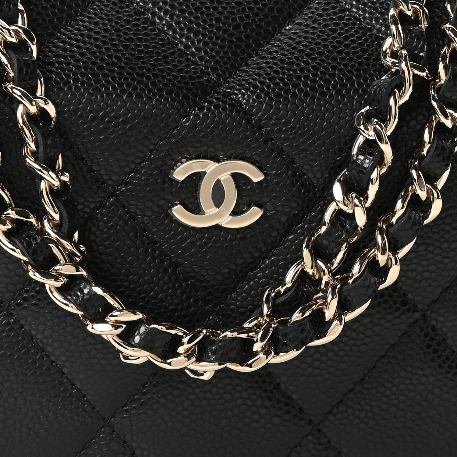 Caviar Quilted Other Shape With Chain Black