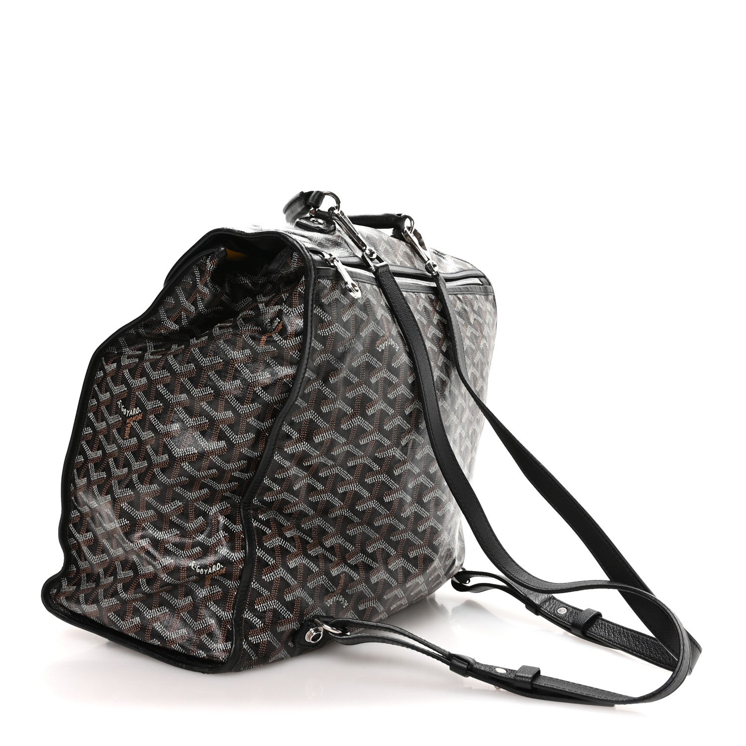 Goyardine Saint Leger Soft Briefcase Backpack Black