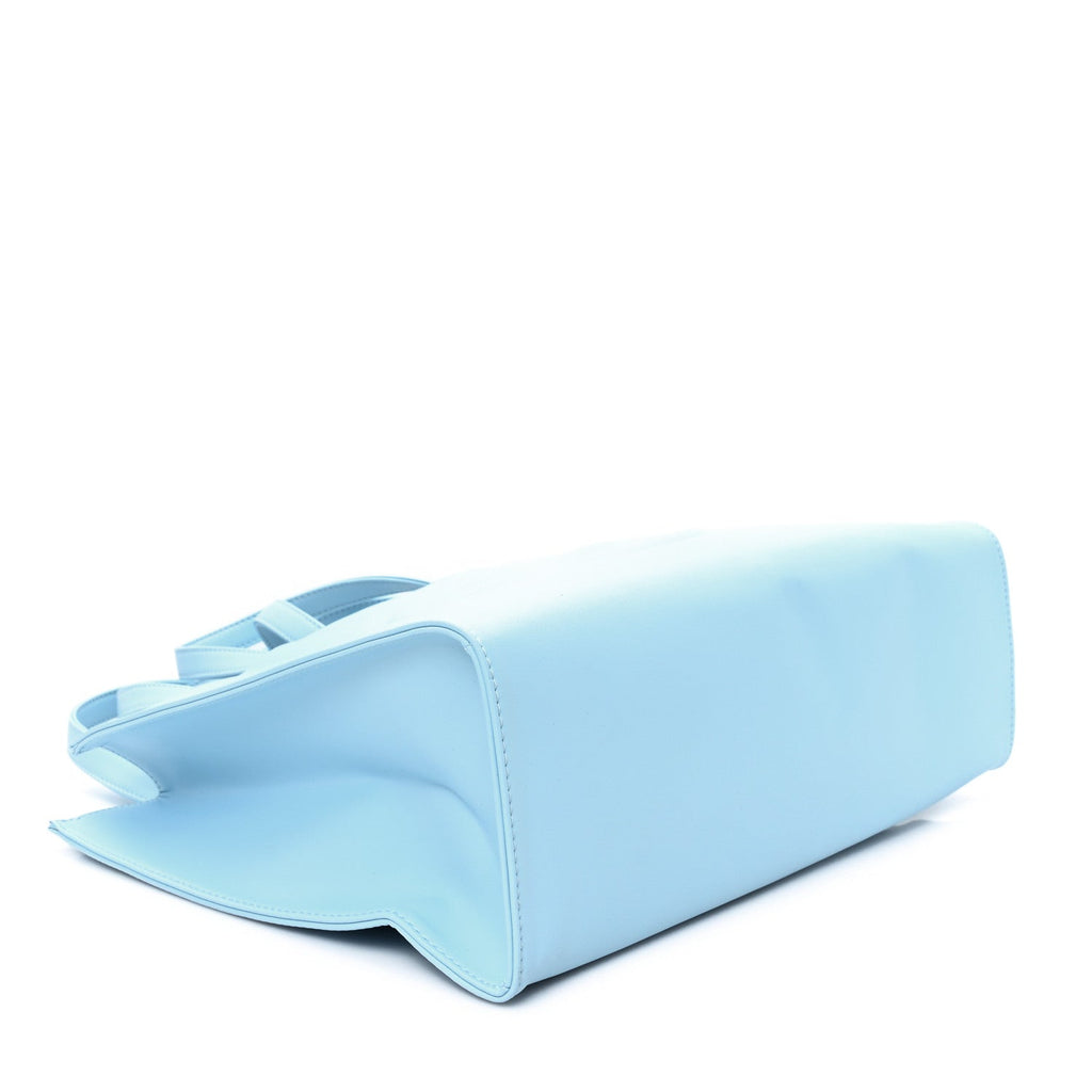 Vegan Leather Medium Shopping Bag Pool Blue