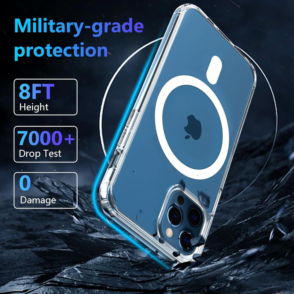 Entronix [Magnetic] Case Compatible with iPhone X/XS - [Hard Back] Thick Clear