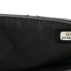 Lambskin Quilted Square Front Pocket Clutch With Chain Black