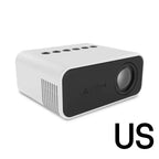 Mini Projector Portable Home Projector 8K HD Projector Indoor Entertainment Game Theatre - White