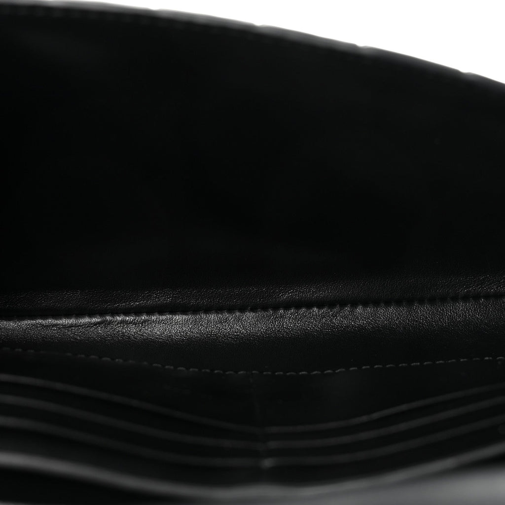Nappa Intrecciato Long Andiamo Top Handle Clutch Black