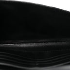 Nappa Intrecciato Long Andiamo Top Handle Clutch Black