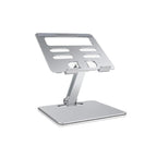 Tablet Stand Holder For Desk Dual Rod Support Aluminum Desktop Tablet Holder Adjustable Foldable Dock Multi-Angle Riser Compatible With Ipad Pro 12.9; 9.7; 10.5; Ipad Air Mini 4 3 2 Silver
