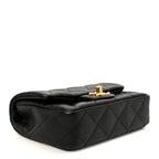 Caviar Quilted Mini Sweetheart Rectangular Flap Black
