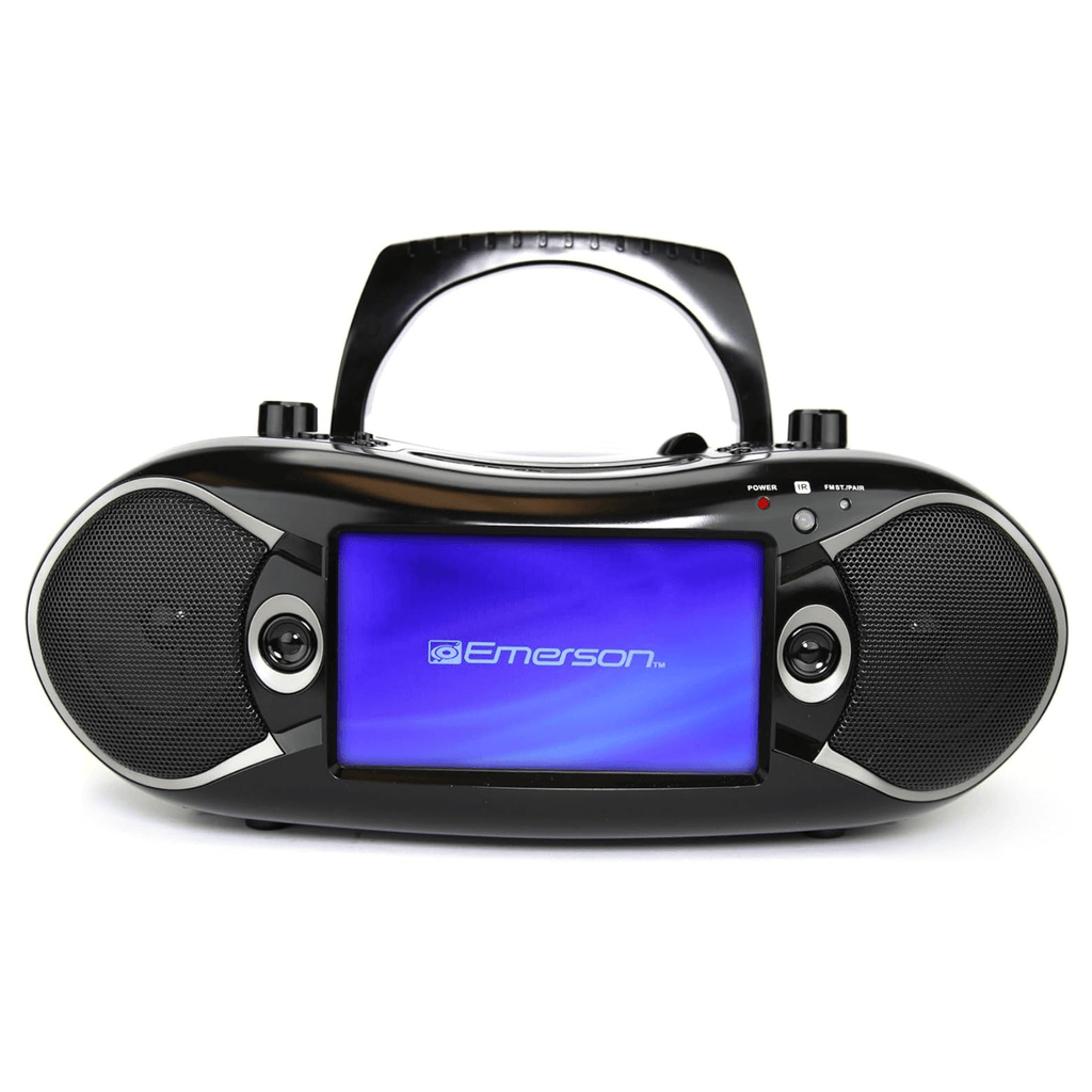 7" Bluetooth DVD Boombox with AMFM Radio & Stereo Speakers