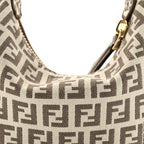 Fabric Jacquard FF 1974 Nano Fendigraphy Hobo Charm Beige