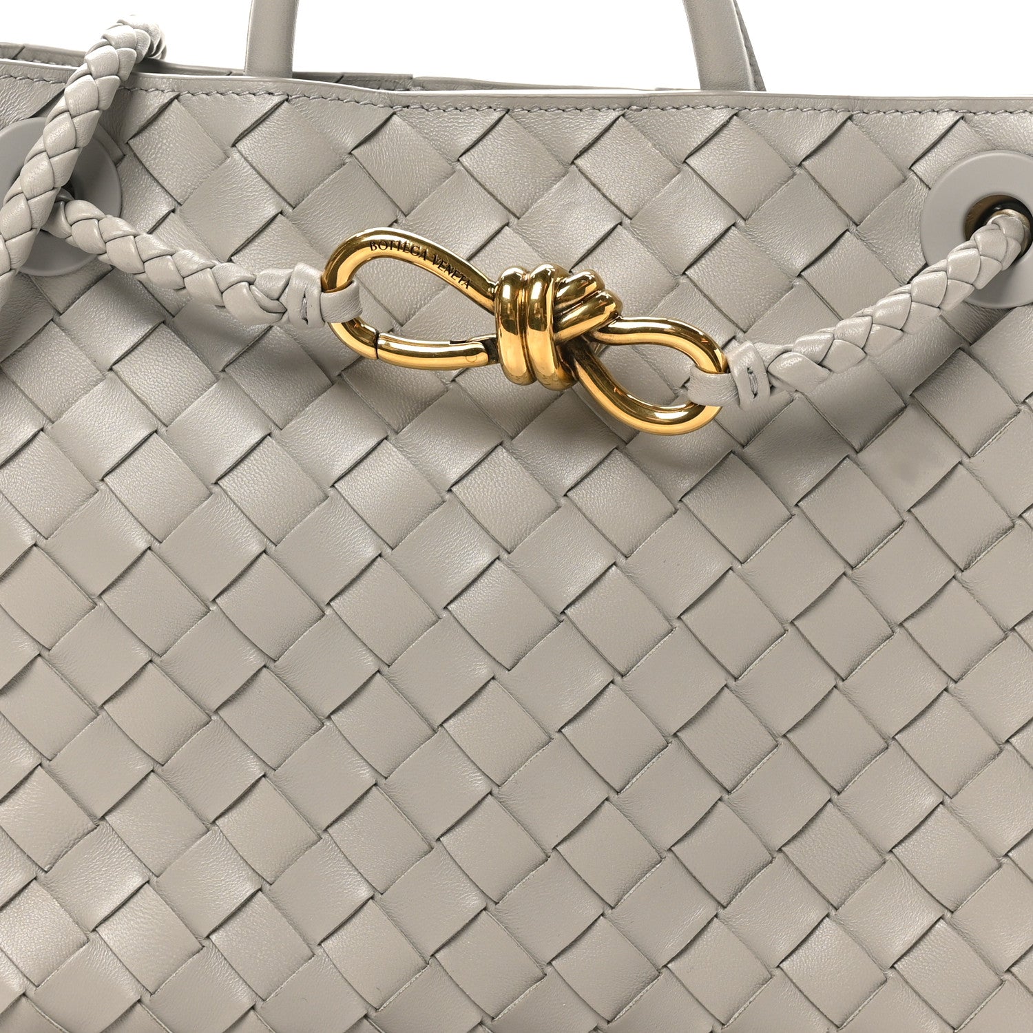 Nappa Intrecciato Small Andiamo Shoulder Bag Sterling