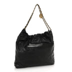Shiny Calfskin Quilted Chanel 22 Black