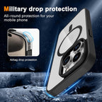 Entronix [Magnetic] Case Compatible with iPhone 16 Pro - [Clear Back] Soft Matte Frame