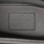 Grained Calfskin Medium Rockstud Double Handle Horizontal Tote Pastel Grey