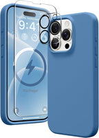 Entronix Bundle Compatible with iPhone 11 Pro Max - Liquid Silicone Case, 1 Clear Screen Protector & 1 Camera Lens Protector