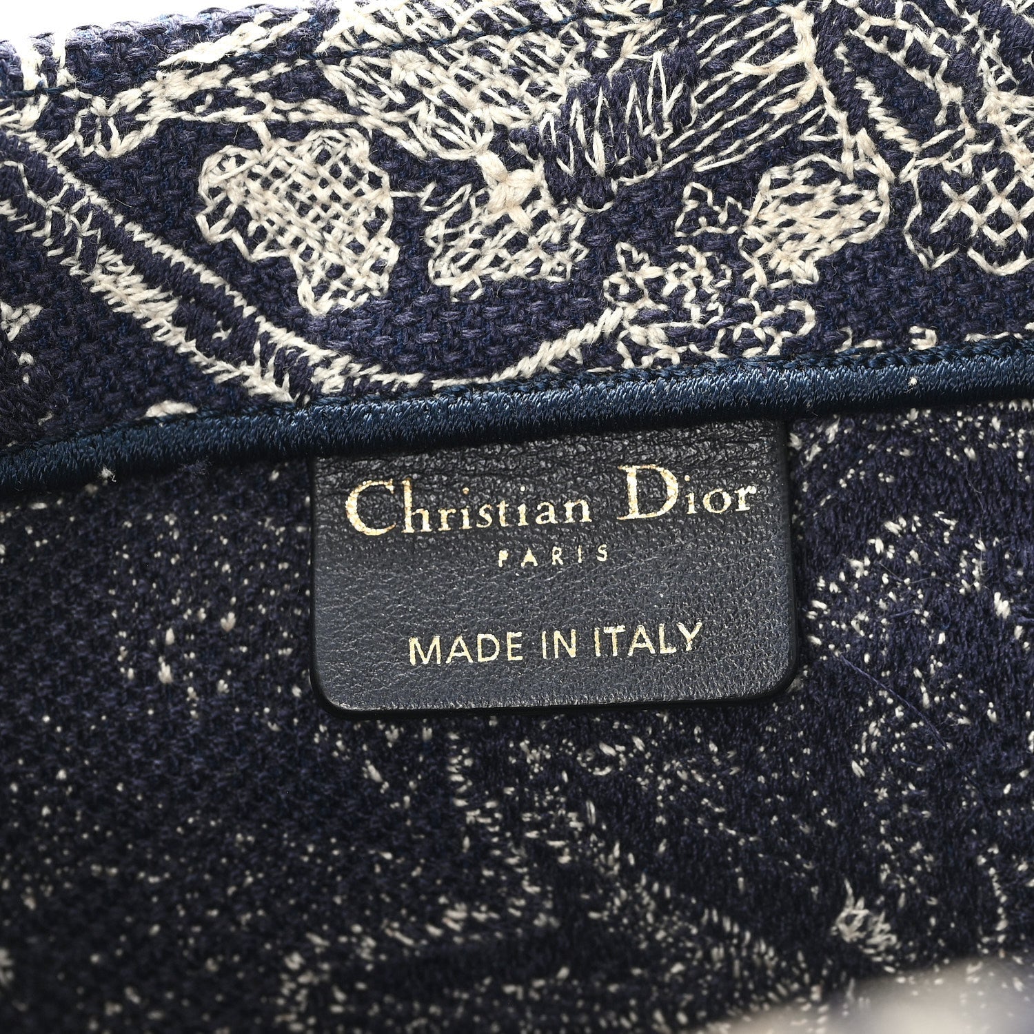 Canvas Embroidered Large Dioriviera Toile De Jouy Reverse Book Tote Blue
