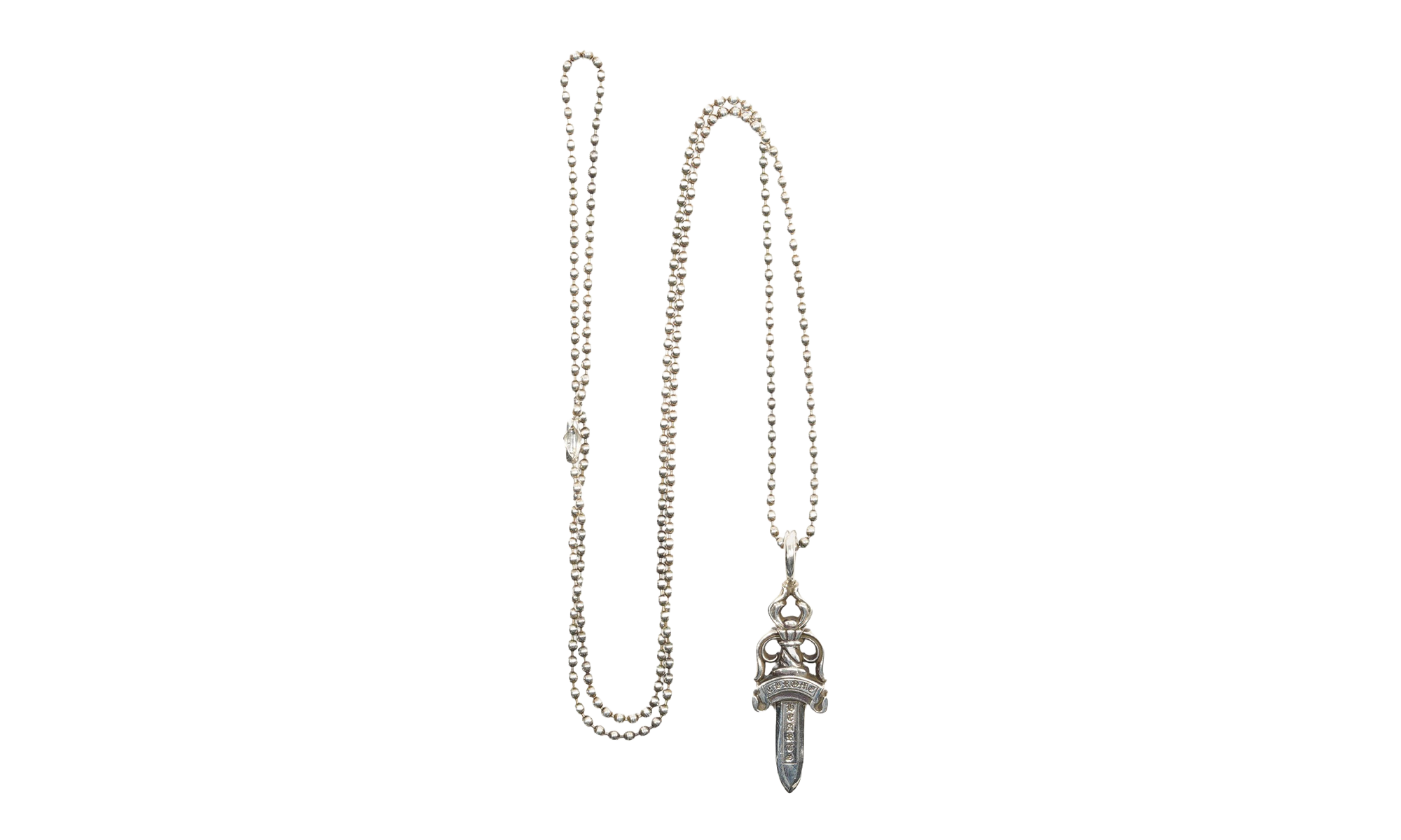 Ball Chain with Dagger Pendant "Silver" CHRM0747