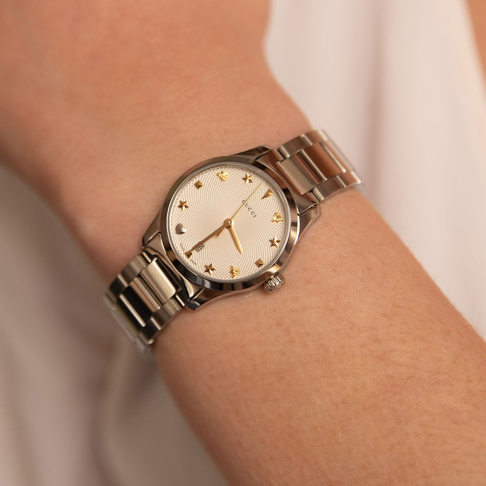 Gucci G-Timeless Ladies Silver Watch