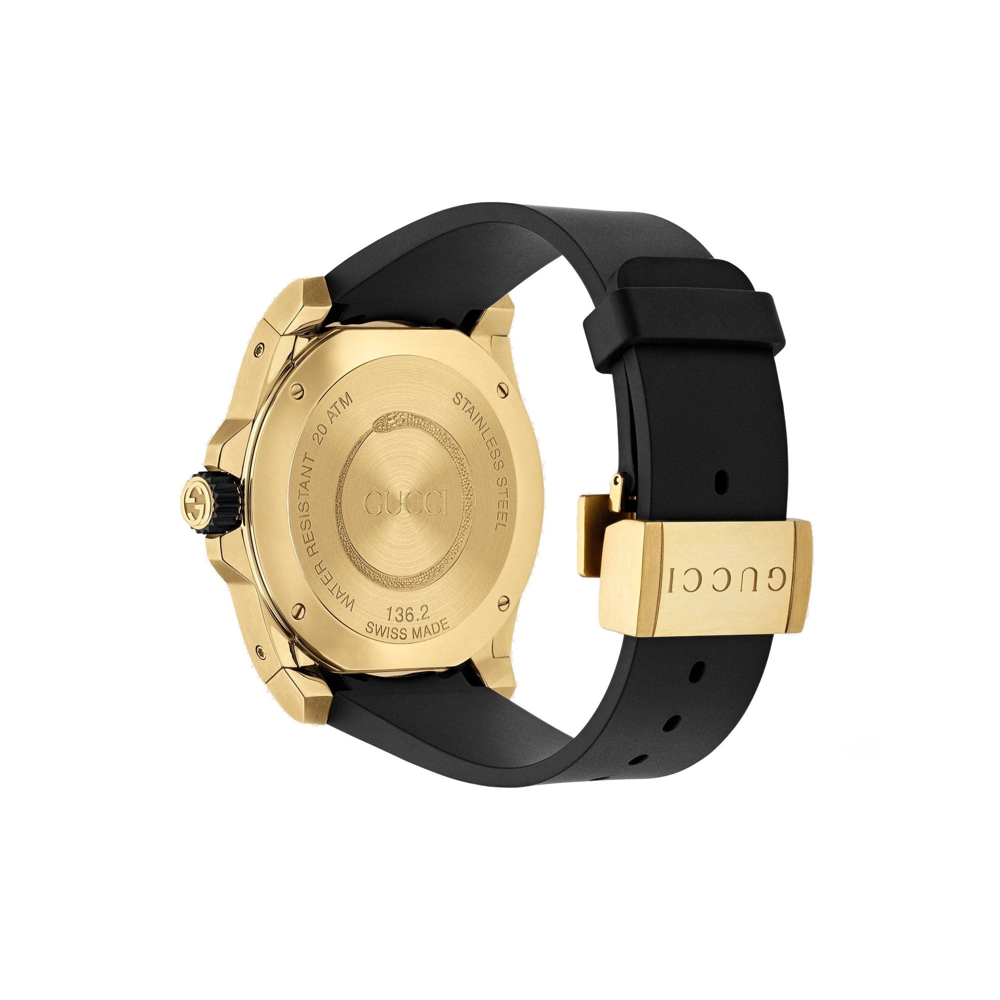 Gucci Watch Dive Men's 45mm Snake Yellow Gold