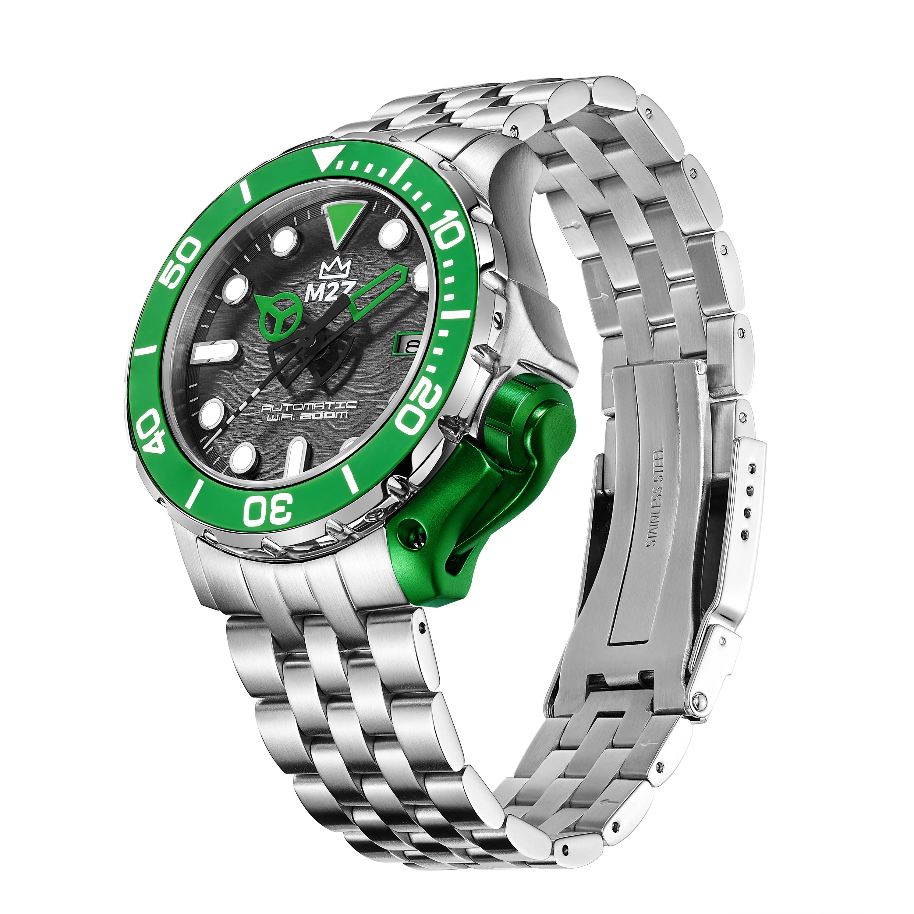 M2Z Men's Watch Diver 200 Bracelet Green